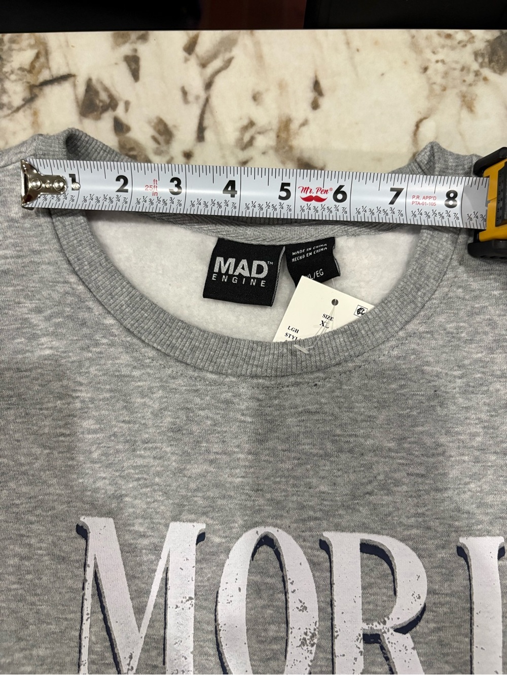 MAD Engine Light Grey Logo Crewneck Sweatshirt - Picture 9 of 11